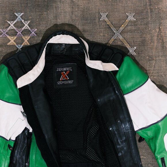 Vintage Oversized Moto Jacket – Green - Picture 5 of 5